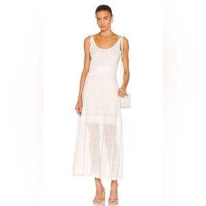 Alexis Kacen White Knit Maxi Dress